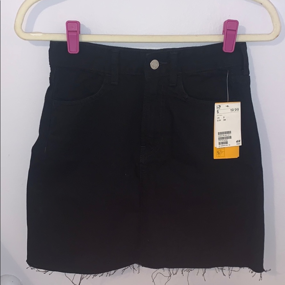 Black mini skirt